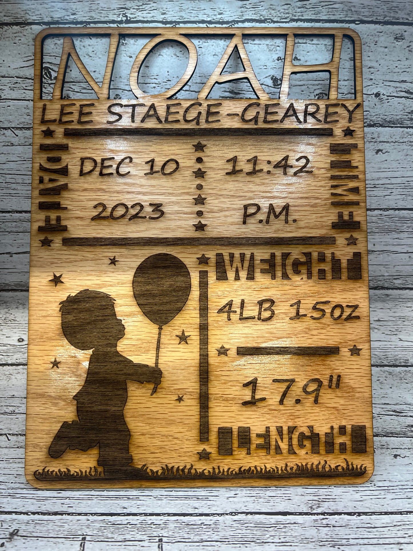 Baby Boy/Girl Birth Plaque