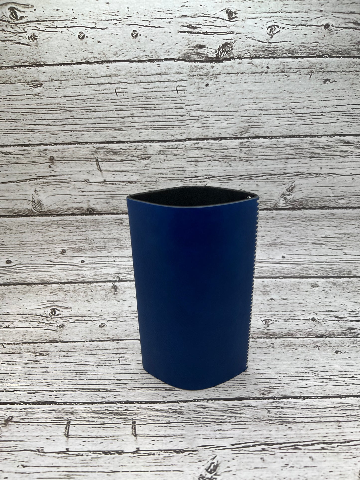 Blue Slim Can Koozie / Leatherette Engraveable