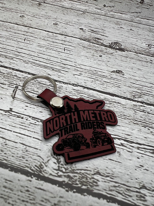 North Metro Trail Riders Keychain Leatherette - Engraved