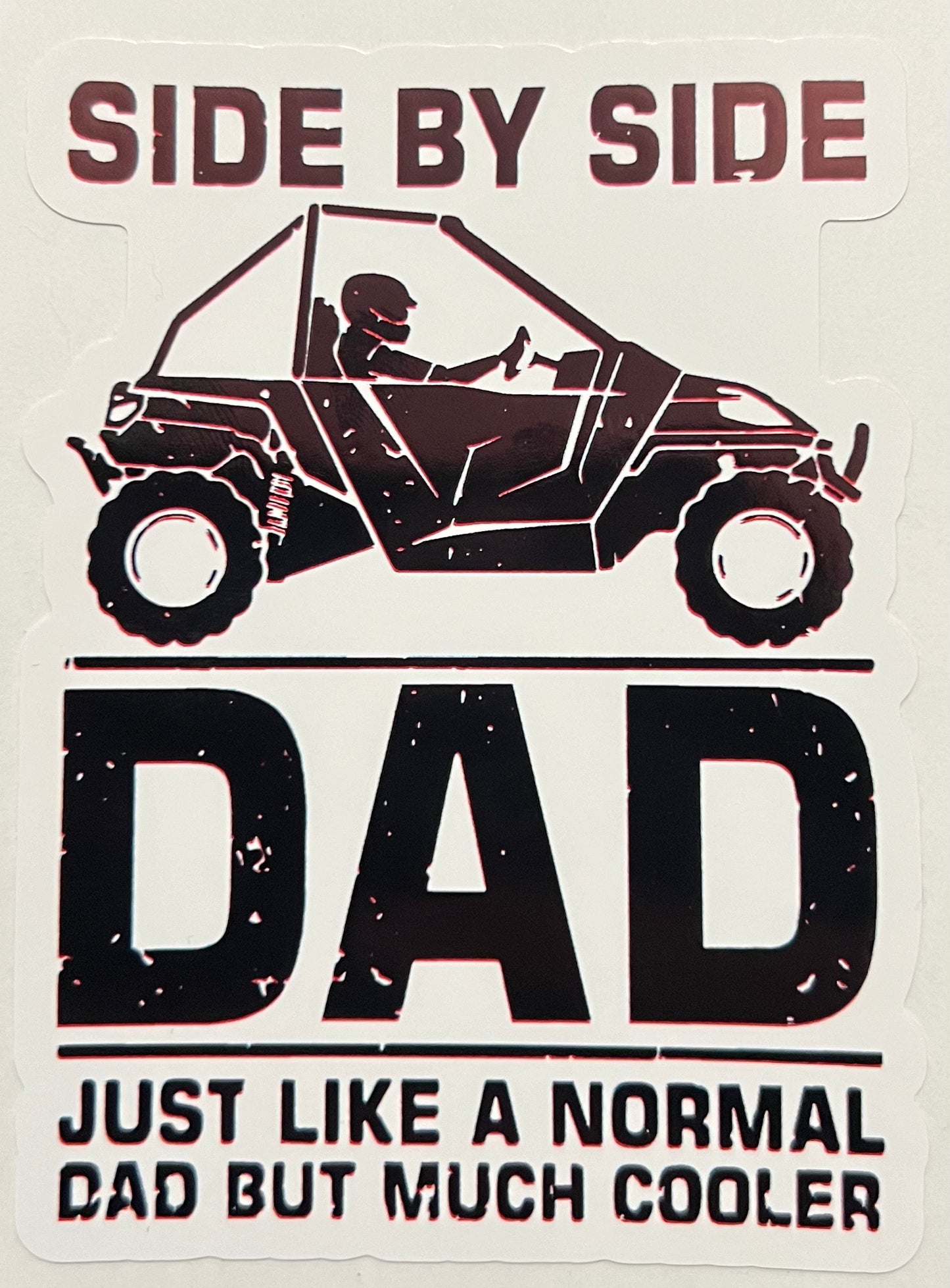 Side By Side Dad Full Color Sticker