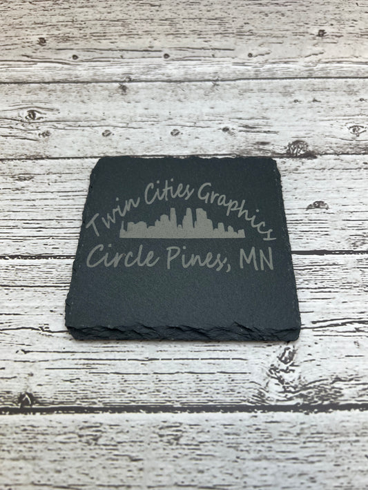 Stone Coaster - Set Of 6 Laser Engraved