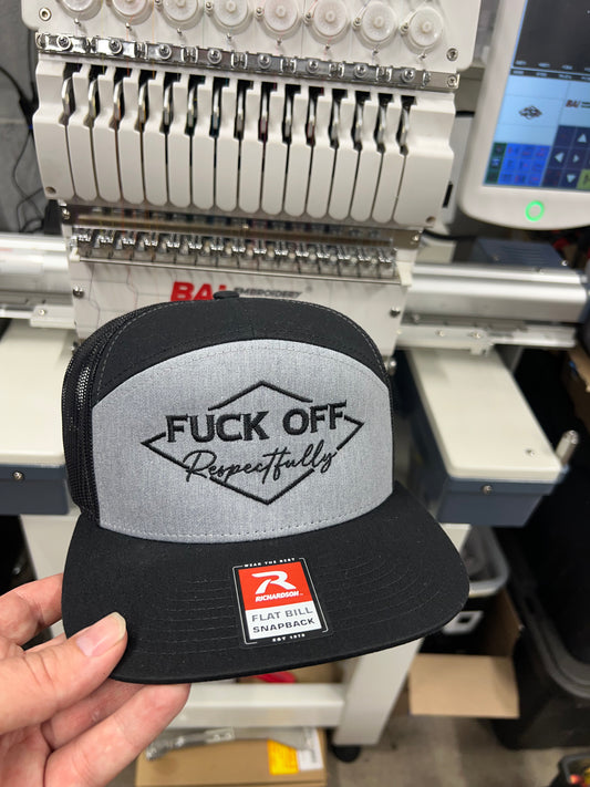 F*ck Off Respectfully Embroidered Hat Brown/Tan
