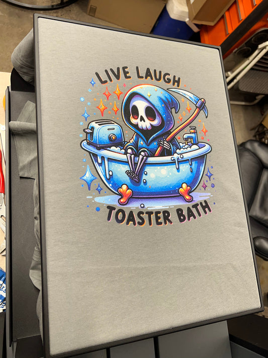 Live Laugh Toaster Bath Shirt