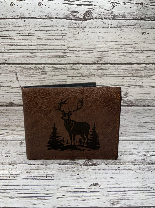 Wallet - Deer Laser Engraved