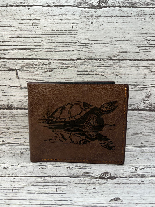 Wallet - Turtle Laser Engraved